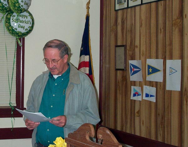 Wally Stone at a 2001 BCYC organizing meeting